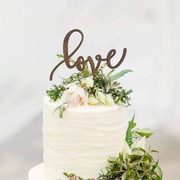 Rustic Initials Cake Topper