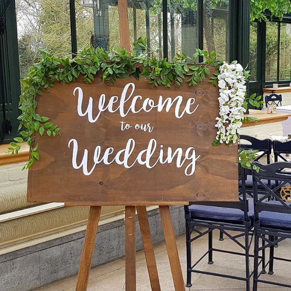 Welcome to Our Wedding Wooden Sign